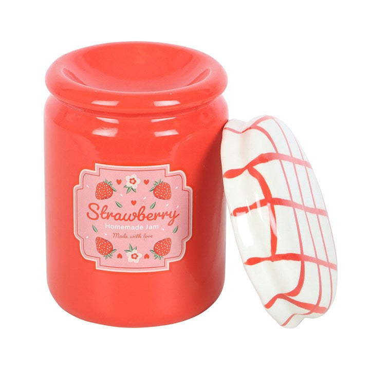 Strawberry jam jar burner